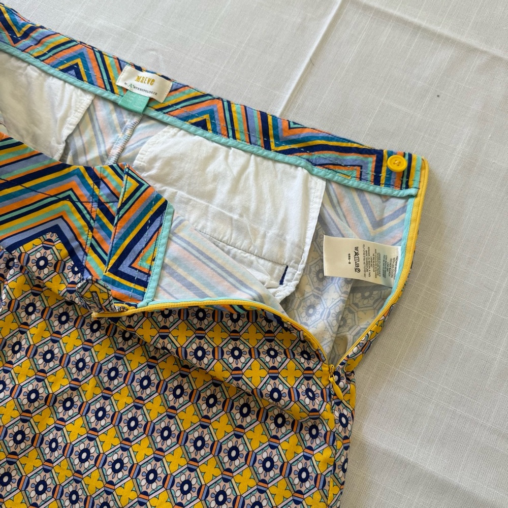 Anthropologie Maeve High Rise Relaxed Shorts Cotton Womens Size 16W Multicolor - Picture 9 of 11